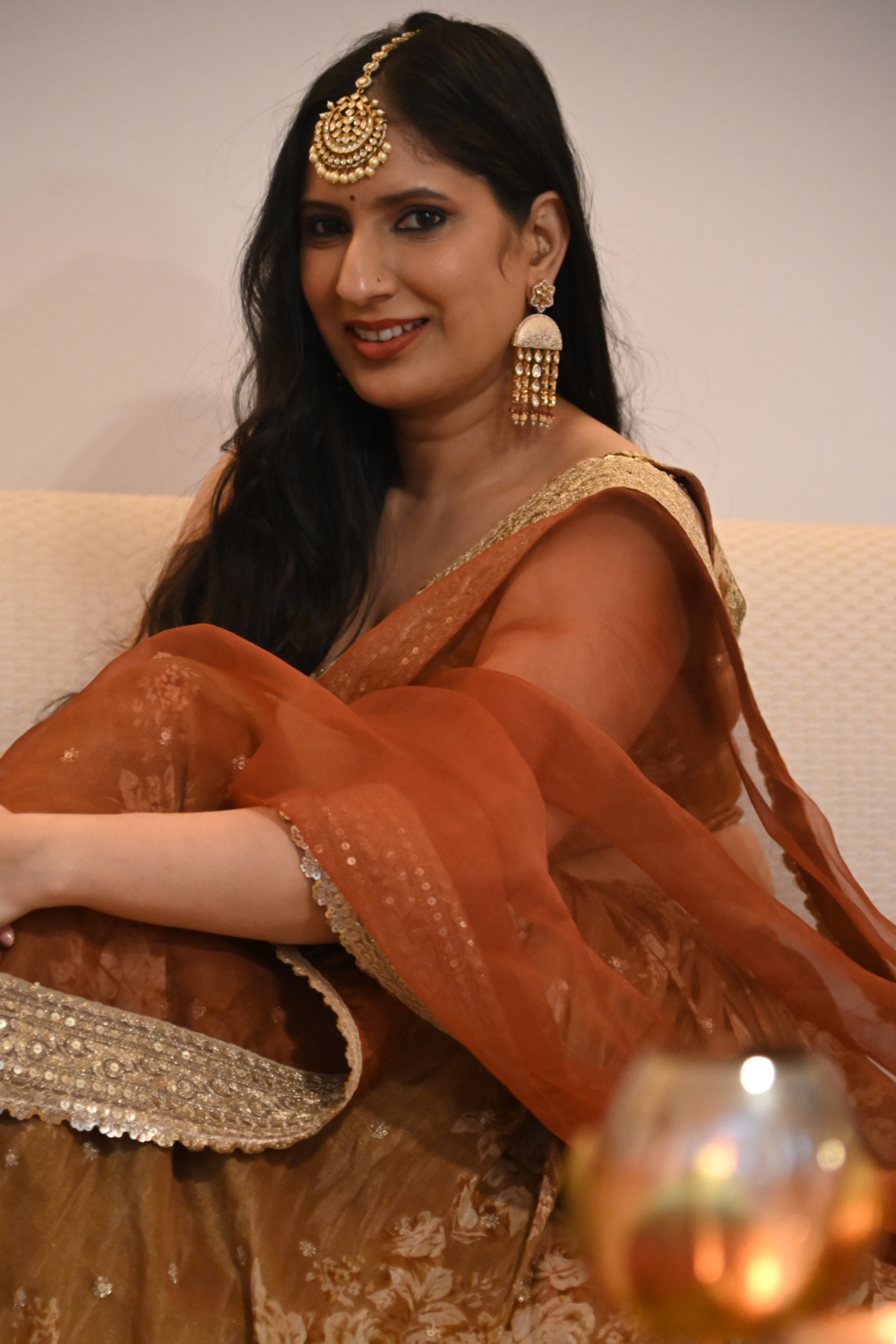 Pakhi Lehenga (Brown)