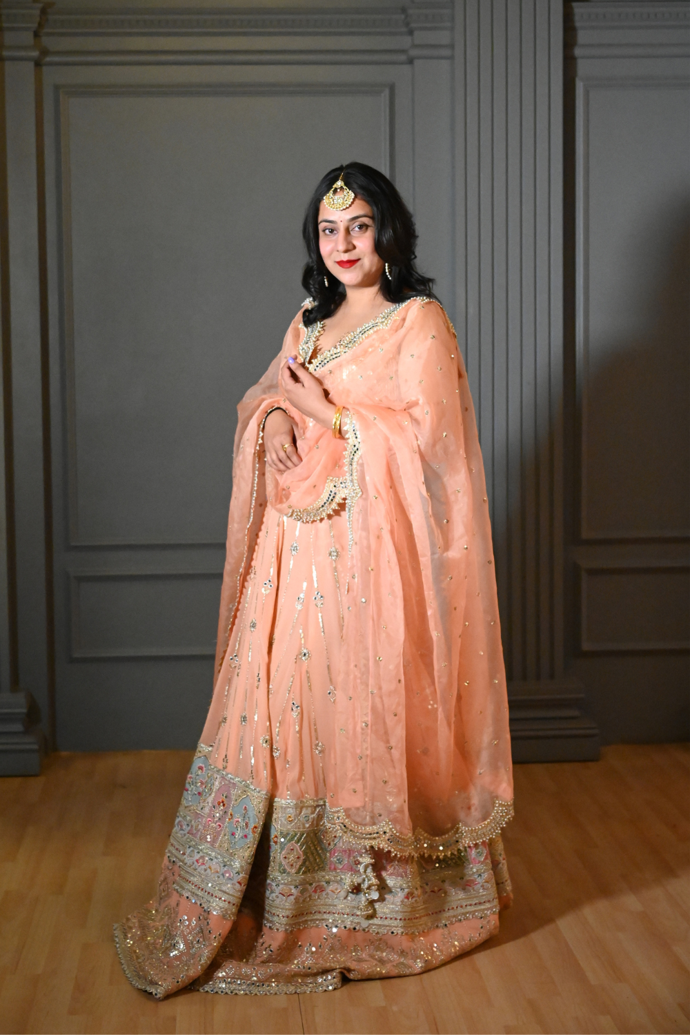 Titli Lehenga (Peach)