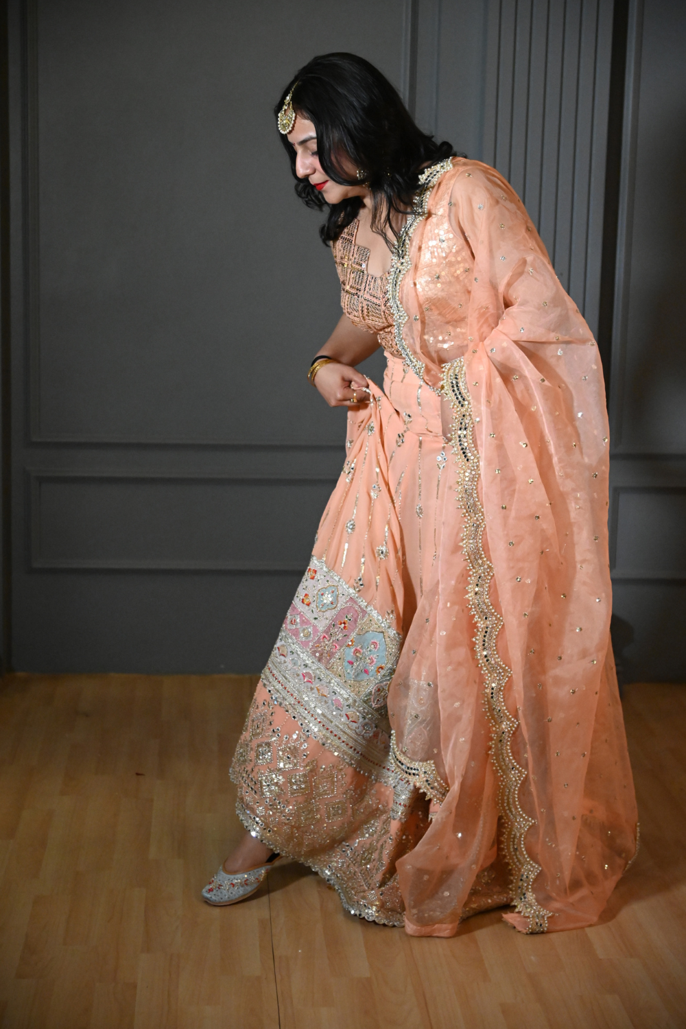 Titli Lehenga (Peach)