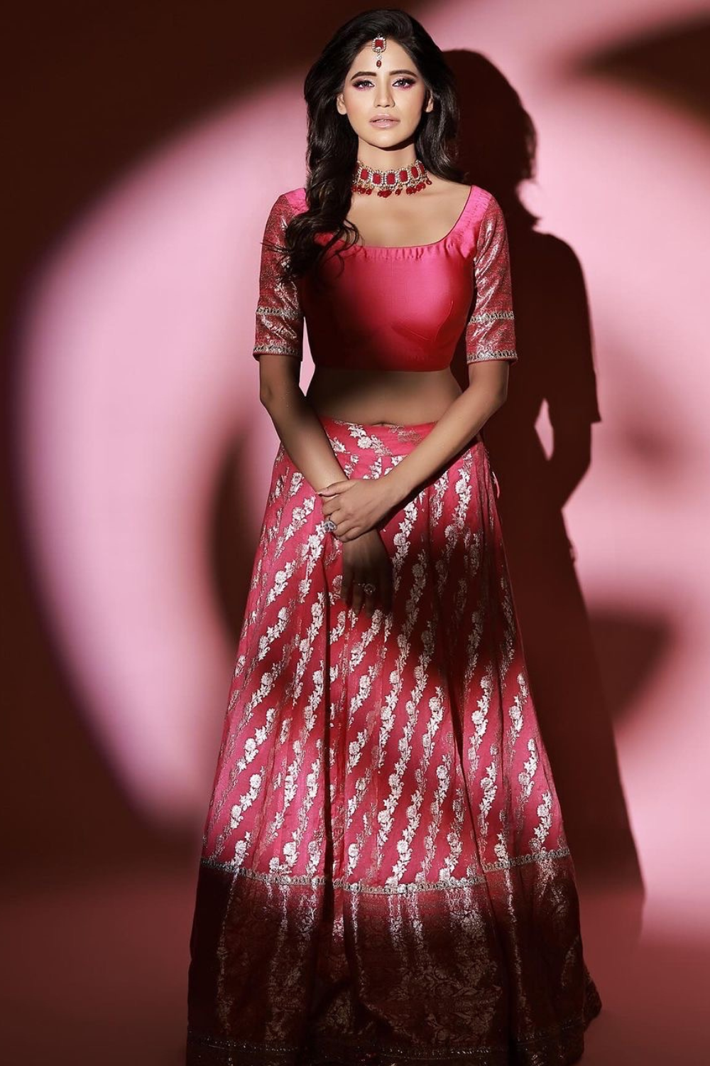 Kashi Lehenga (Rani Pink)