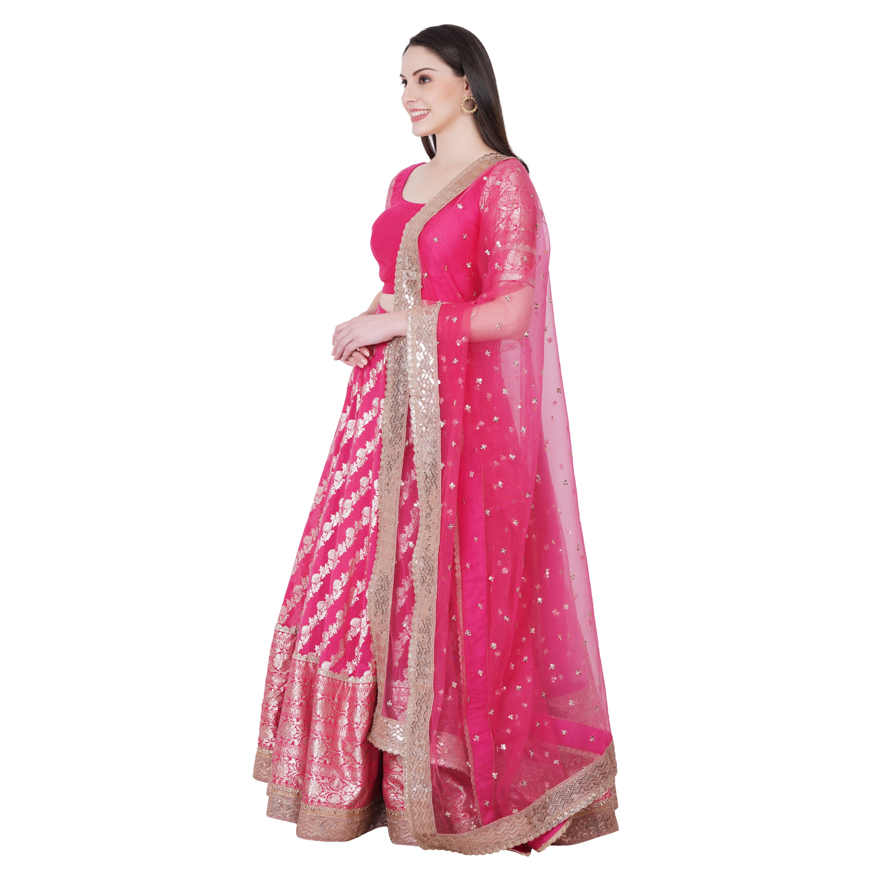 Kashi Lehenga (Rani Pink)