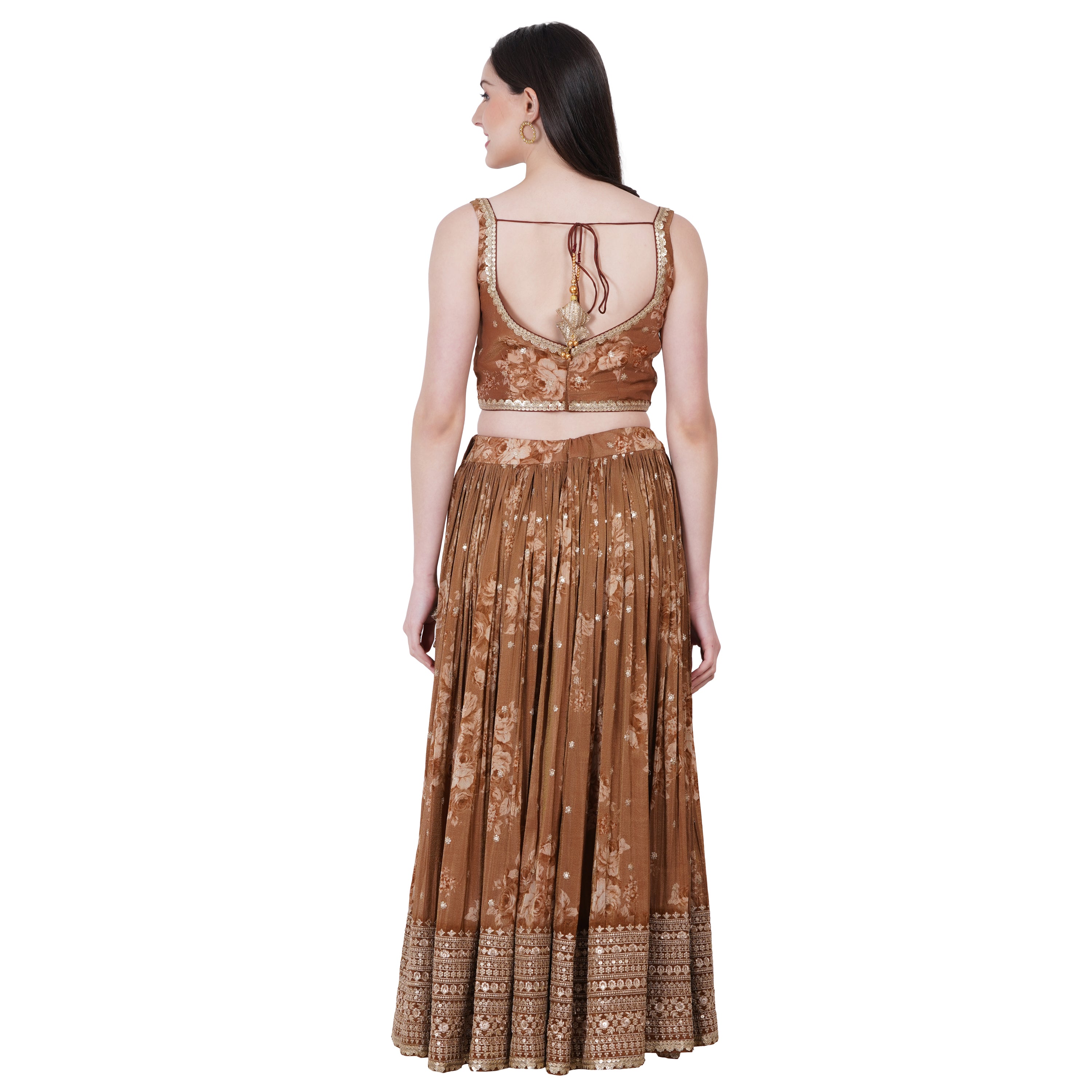 Pakhi Lehenga (Brown)