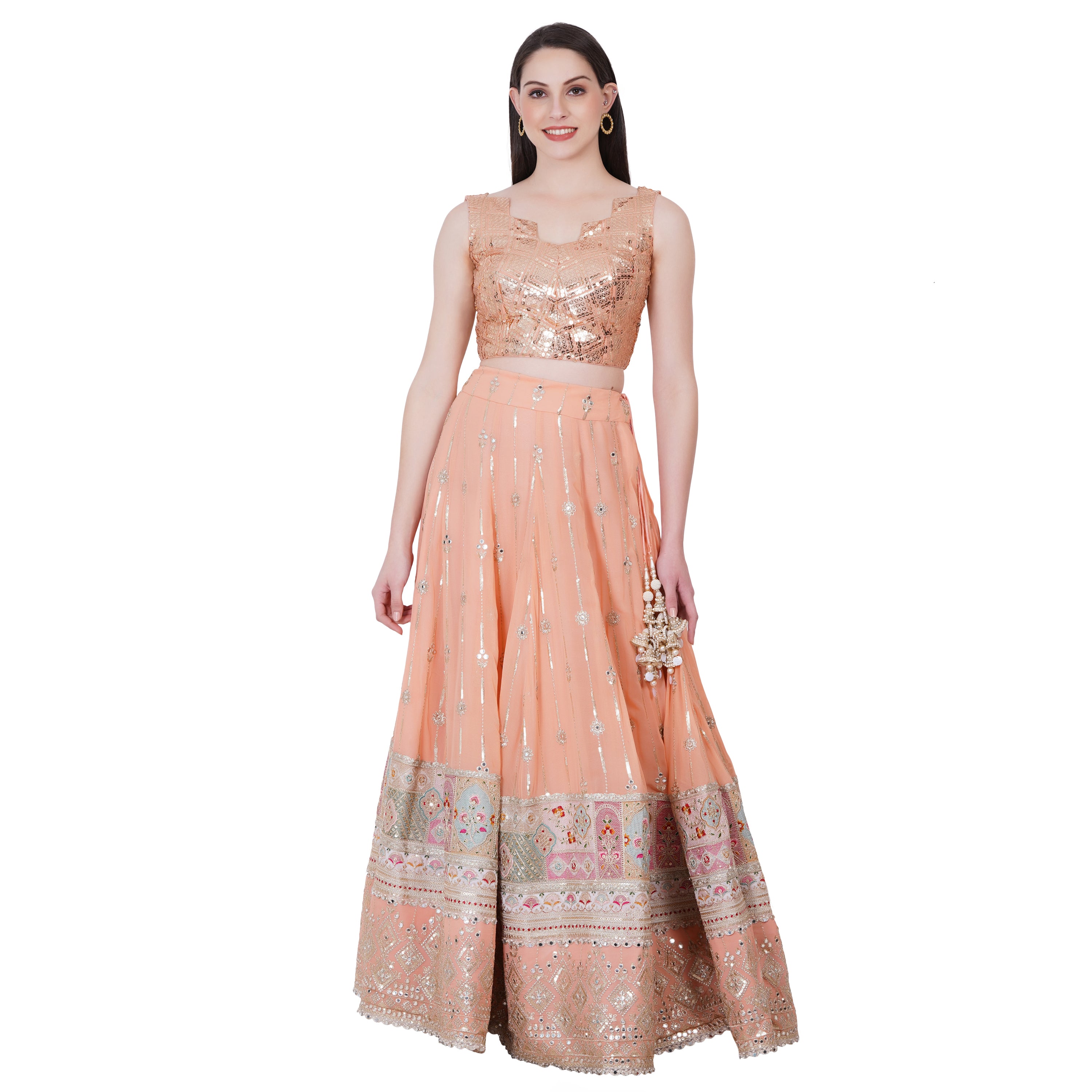 Titli Lehenga (Peach)