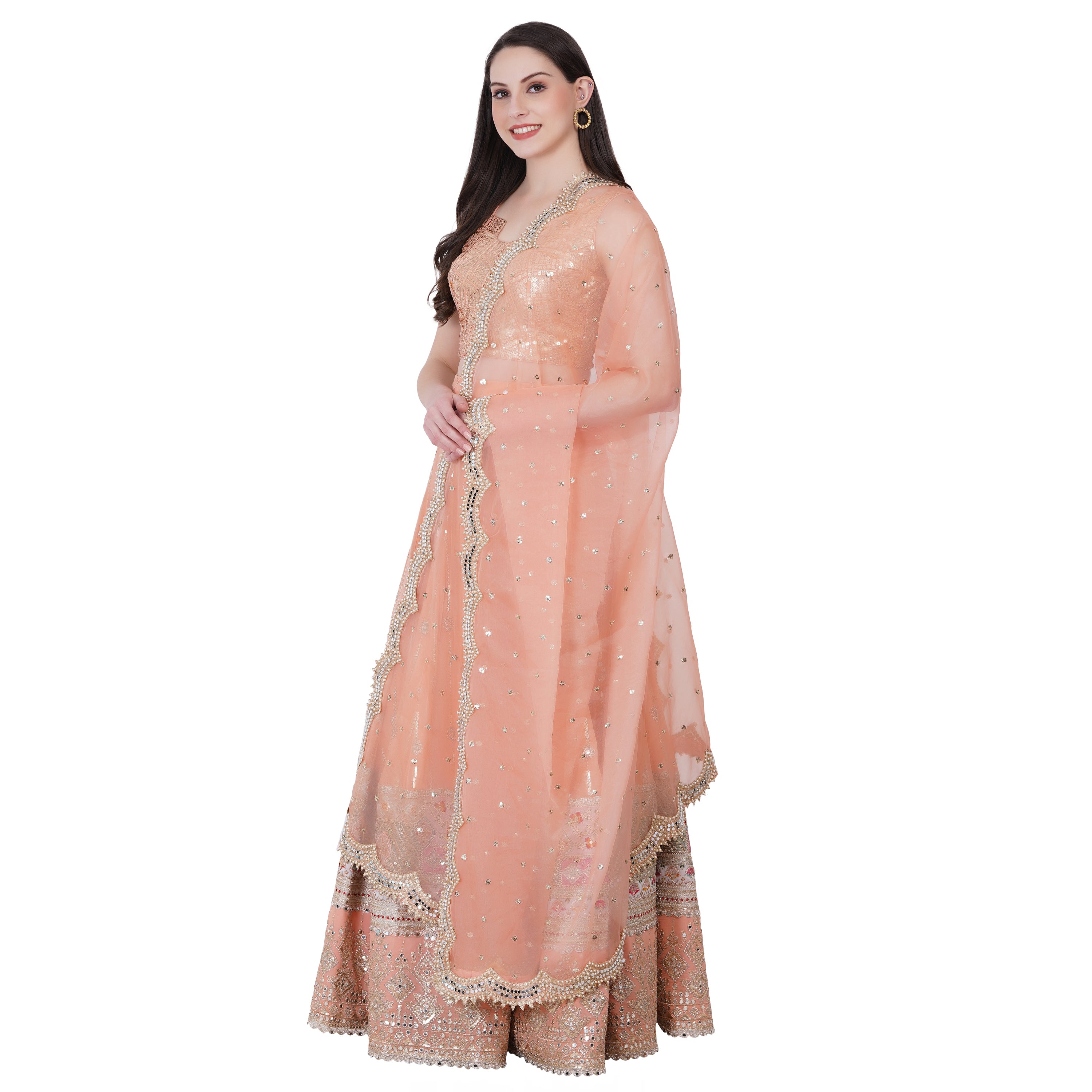 Titli Lehenga (Peach)