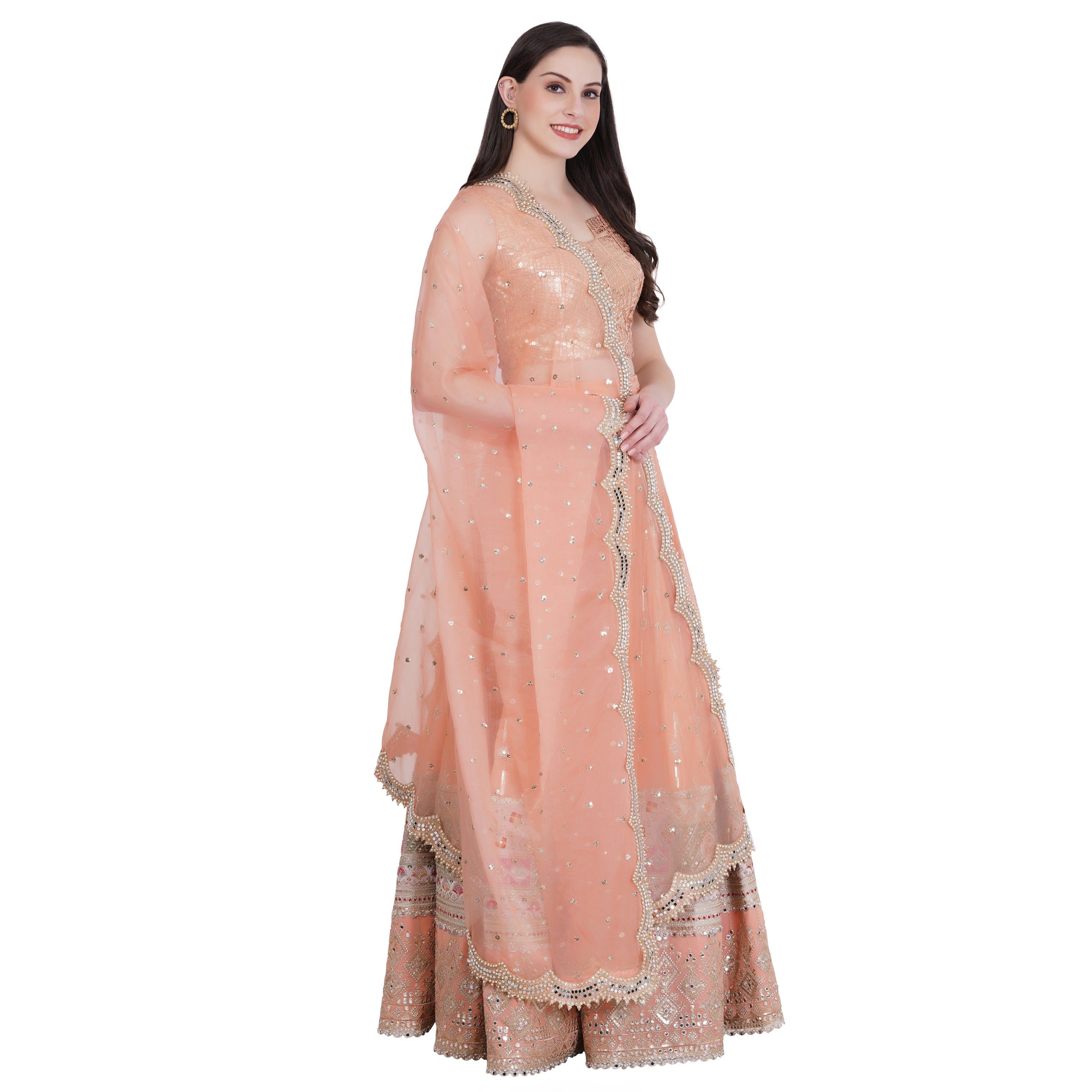 Titli Lehenga (Peach)