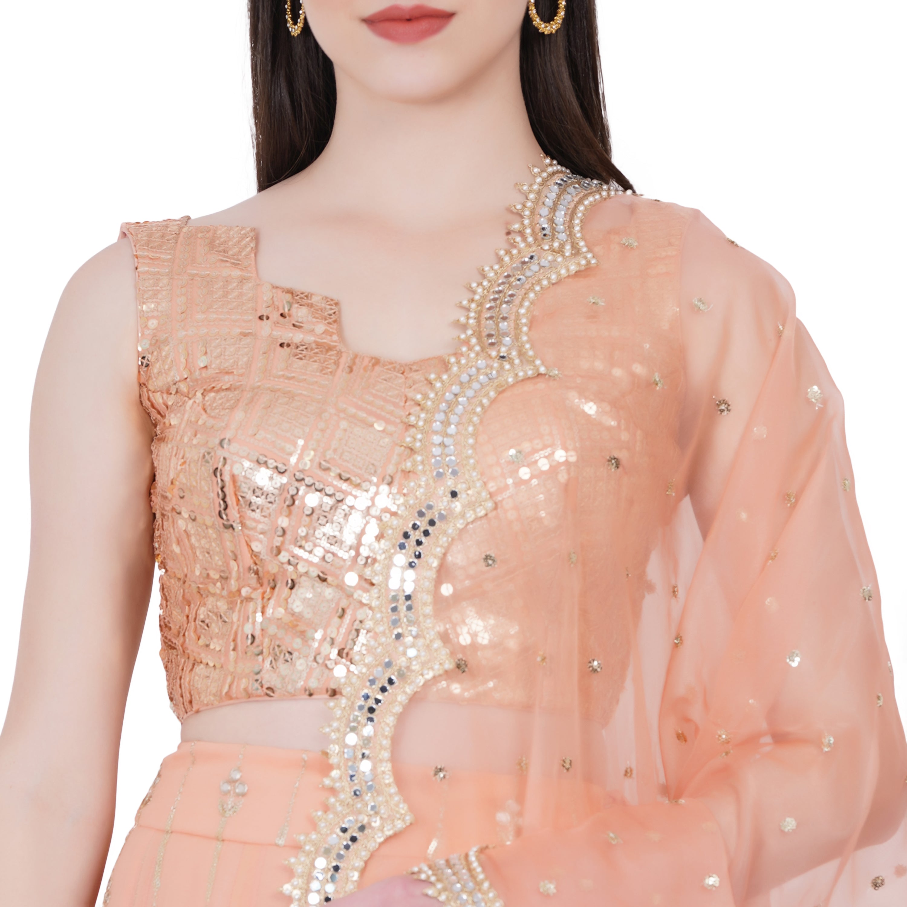 Titli Lehenga (Peach)