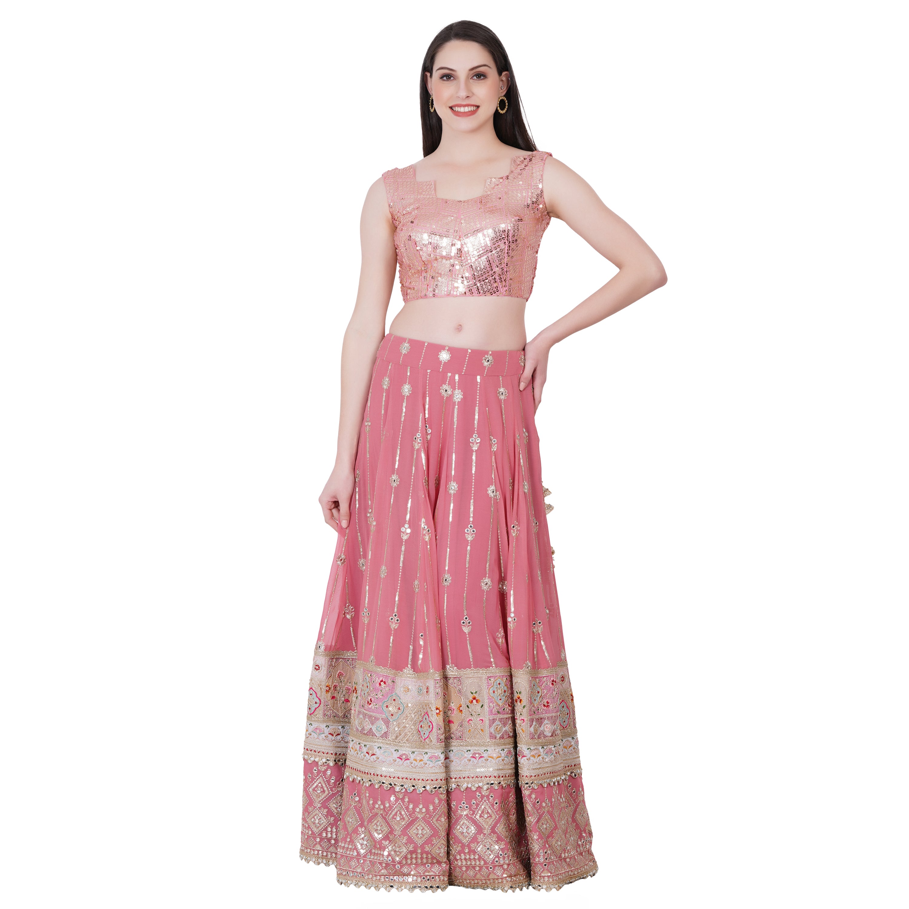 Titli Lehenga (Onion Pink)