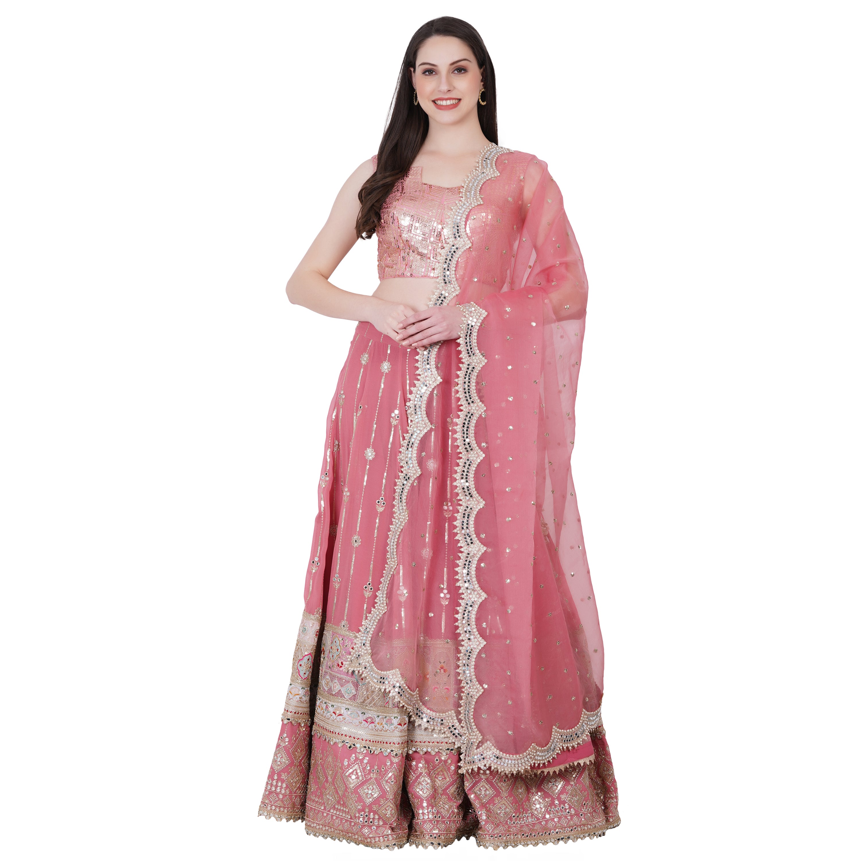 Titli Lehenga (Onion Pink)