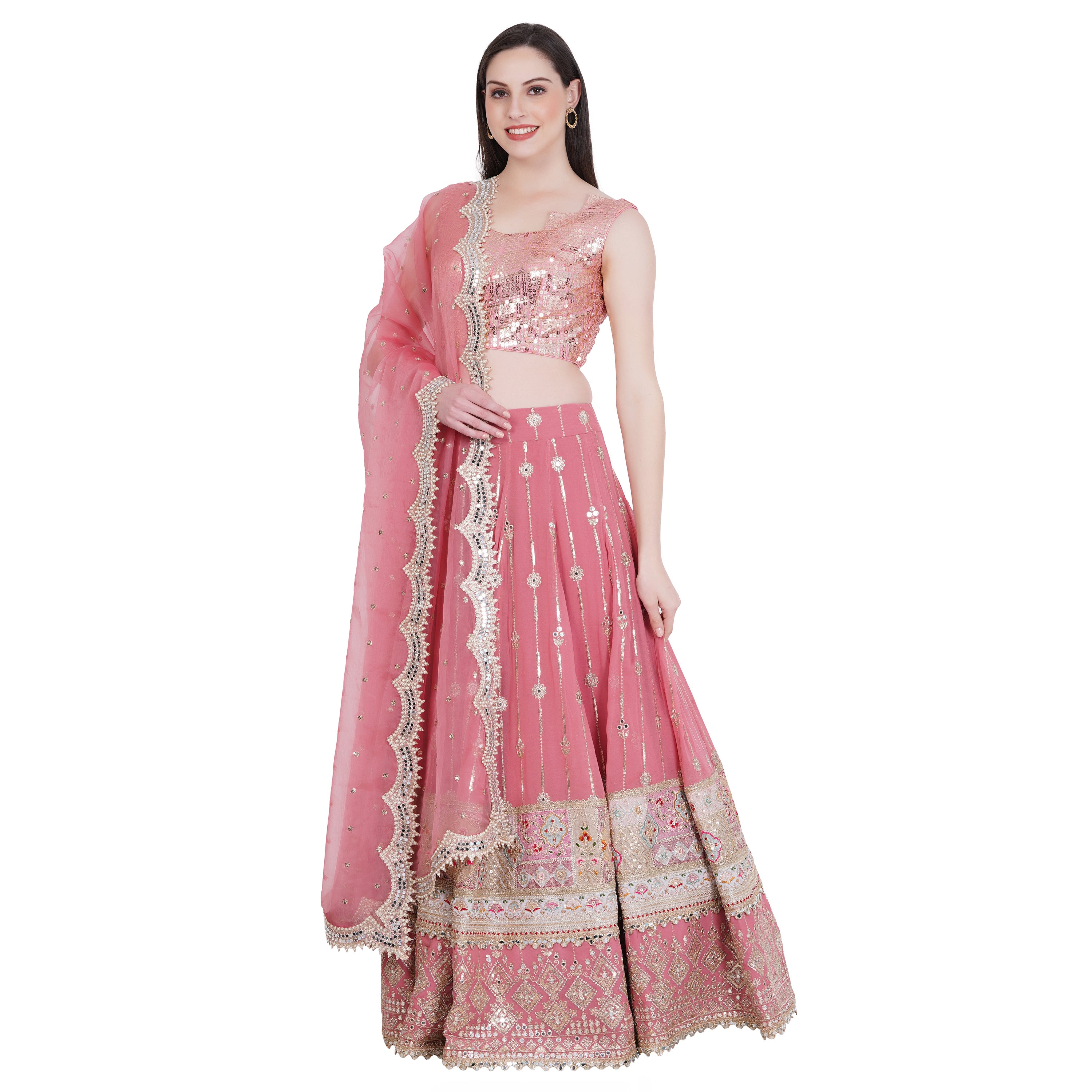 Titli Lehenga (Onion Pink)