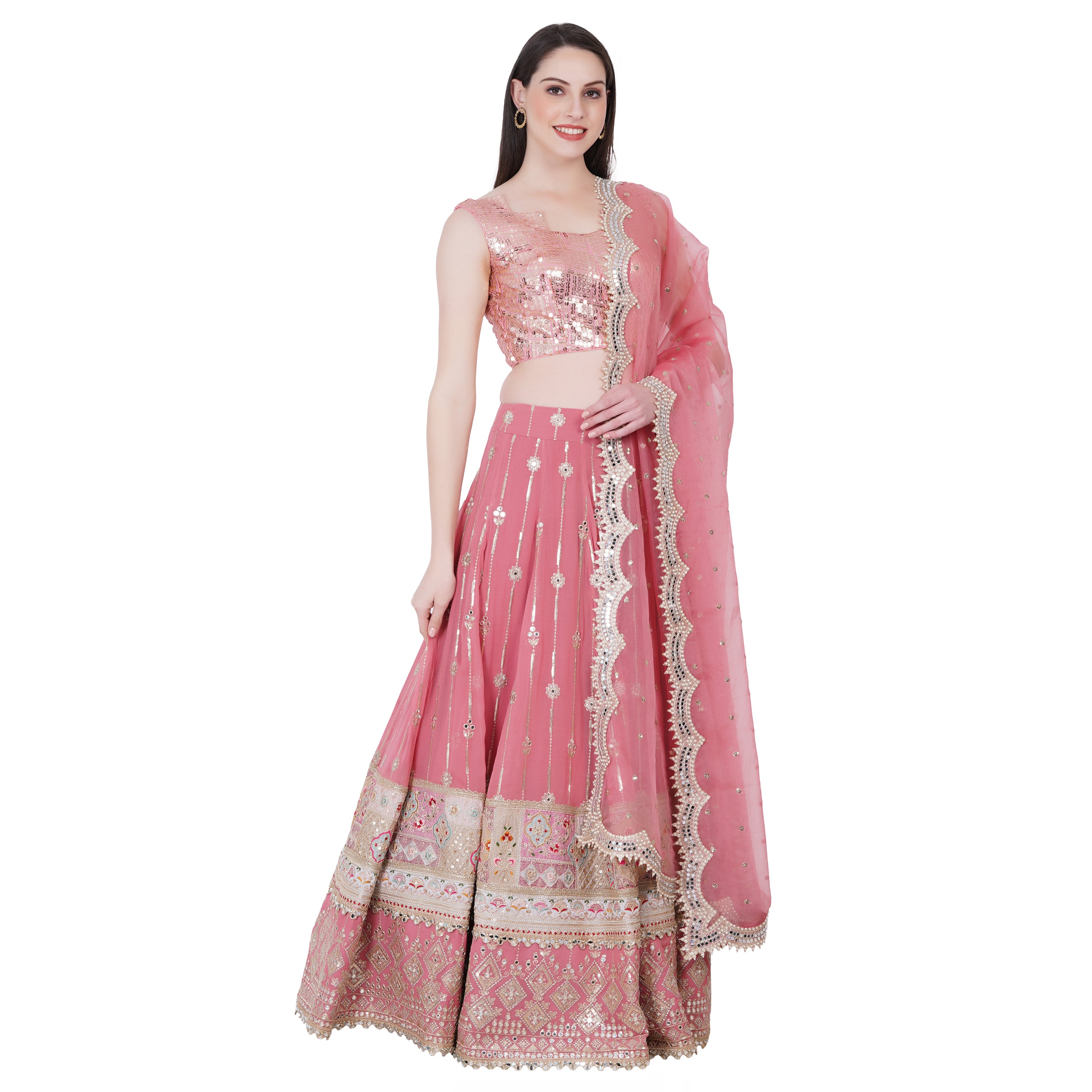 Titli Lehenga (Onion Pink)