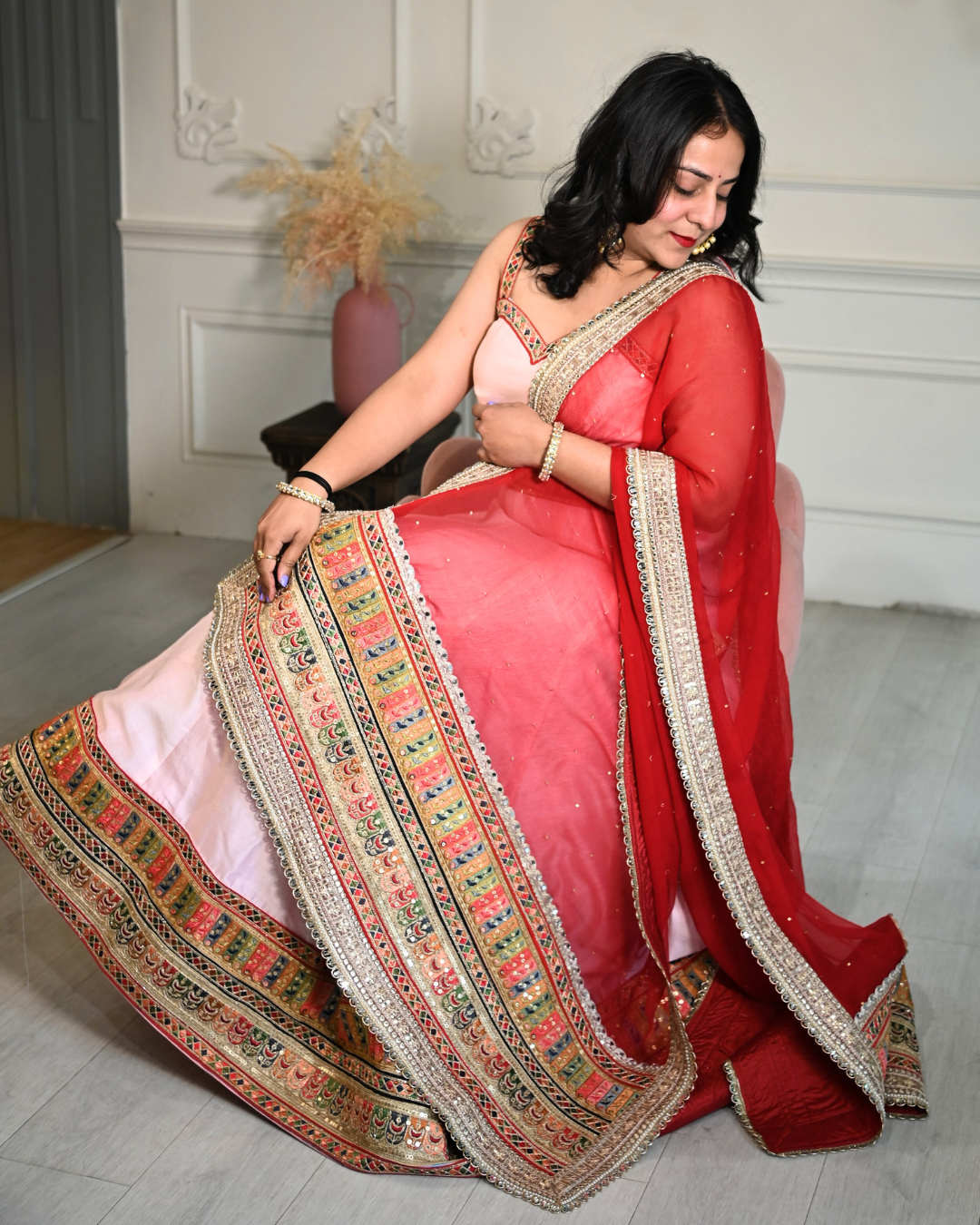 Hriday Basant Lehenga (Pink)