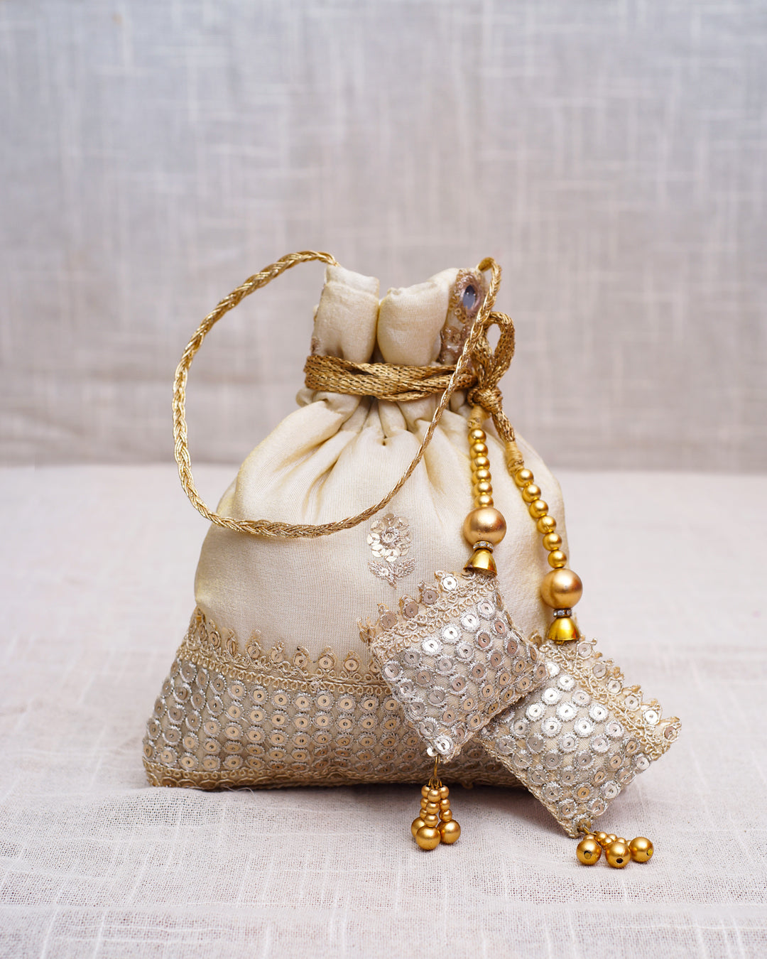 Chanderi Potli - White