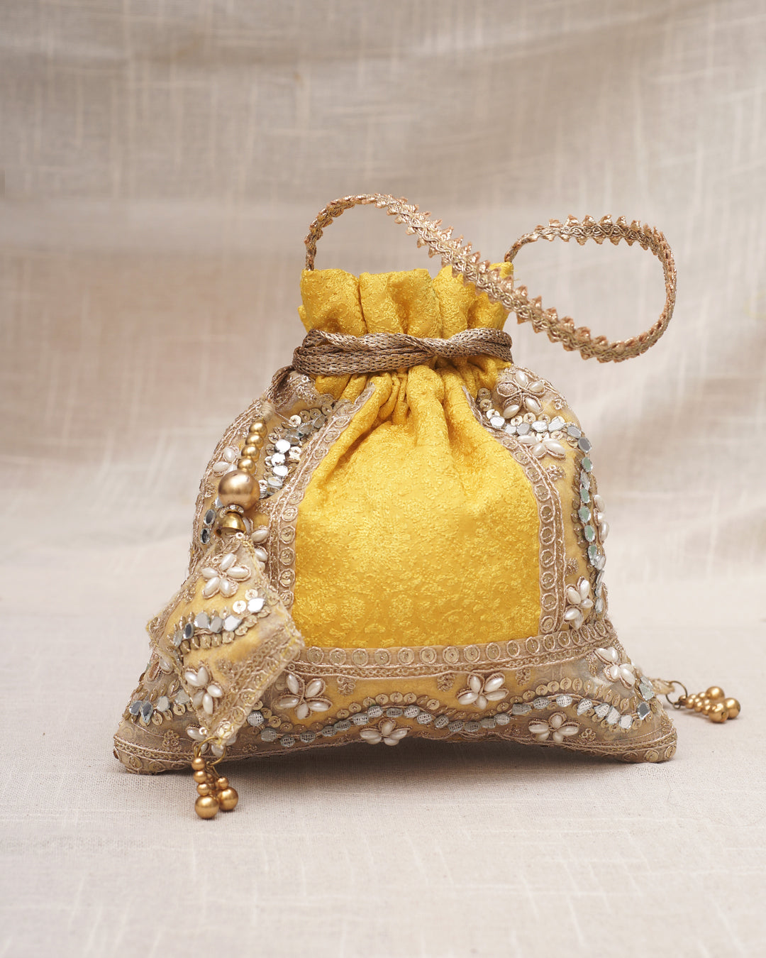 Chanderi Potli - Yellow